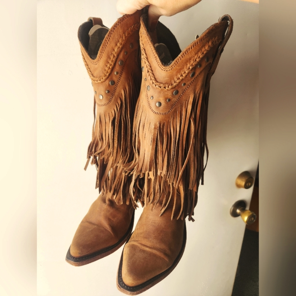 Liberty Black Vegas fringe Cowgirl boots